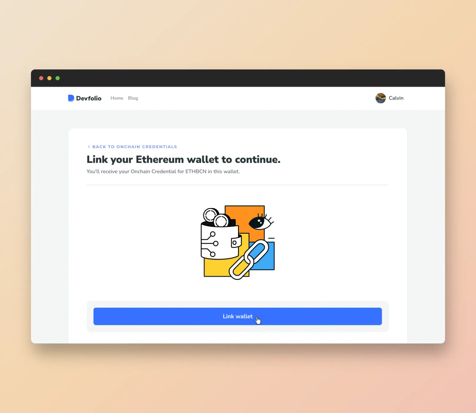 Link Ethereum wallet